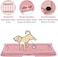 Dog potty tray with Leak-proof design, Grid design, and Anti-slip bottom, Durable plastic pet pee pad holder for Puppies and Small dogs, Suitable for Indoor/Outdoor use, Easy to clean, 49 cm (Pink)