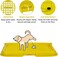 Dog potty tray with Leak-proof design, Grid design, and Anti-slip bottom, Durable plastic pet pee pad holder for Puppies and Small dogs, Suitable for Indoor/Outdoor use, Easy to clean, 49 cm (Yellow)
