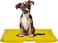 Dog potty tray with Leak-proof design, Grid design, and Anti-slip bottom, Durable plastic pet pee pad holder for Puppies and Small dogs, Suitable for Indoor/Outdoor use, Easy to clean, 49 cm (Yellow)