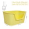 Cat litter box with Extra-large design, Deep high walls, Litter scoop and Low entrance, 64 cm Spacious cat toilet with Odor control, Anti-splash, Durable plastic and Non-stick, Easy to clean (Yellow)