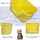 Cat litter box with Extra-large design, Deep high walls, Litter scoop and Low entrance, 64 cm Spacious cat toilet with Odor control, Anti-splash, Durable plastic and Non-stick, Easy to clean (Yellow)
