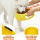 Pet feeding bowl for Medium to Large dogs, Durable plastic with non-slip, anti-skid, Spill-proof, Stable base, 30 cm Dog food dish for Dry, Wet Food &amp; Water, Lightweight, Easy to clean (Yellow)