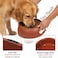 Plastic food bowl for Medium to Large Dogs, Spill-proof, Stylish &amp; Durable, Wide base for Stability, 30 cm pet feeding bowl with Non-slip base, Lightweight, and Ideal for Food &amp; Water (Chocolate)