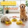 Plastic food bowl for Medium to Large Dogs, Spill-proof, Stylish &amp; Durable, Wide base for Stability, 30 cm pet feeding bowl with Non-slip base, Lightweight, and Ideal for Food &amp; Water (Yellow)