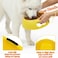 Plastic food bowl for Medium to Large Dogs, Spill-proof, Stylish &amp; Durable, Wide base for Stability, 30 cm pet feeding bowl with Non-slip base, Lightweight, and Ideal for Food &amp; Water (Yellow)