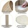 Cat tree small with Wicker basket, natural tower, Scratching post, and Easy to assemble, 75cm Indoor cat furniture for kittens to Adult cats, Cat play and Rest tower, Soft Cushion (Beige)