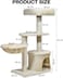 Modern cat tree with Padded perch, Plush hammock, Cozy condo, and Natural sisal scratching post, Multi-tier cat climbing tower for Indoor cats &amp; Kittens, Easy to assemble, 84 cm (Beige)