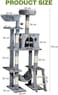 Cat tree with Padded perch, Sisal scratching post, Cozy hammock, Cat condo, and climbing ladder, Modern cat climbing tower for Indoor cats &amp; Kittens, Easy assembly, 143 cm (Grey)