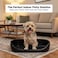 Dog toilet tray for Small to Medium dogs, Puppy potty toilet tray with Removable metal grid, Litter scoop, and Leak-proof design, Suitable for Indoor/Outdoor use, 48 cm (Black)