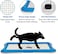 Reusable dog potty tray with Detachable plastic grid and Non-slip bottom, Indoor/Outdoor puppy toilet training pad holder, Ideal for Small to Medium Dogs, Easy to clean, 65 cm (Blue)