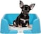 Dog toilet training tray for Indoor/Outdoor use, Leak-proof puppy potty pad holder with Raised walls and Removable grid, Suitable for Indoor/Outdoor use, Easy to clean, 43 cm (BLUE)