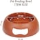 Pet feeding bowl for Medium to Large dogs, Durable plastic with non-slip, anti-skid, Spill-proof, Stable base, 30 cm Dog food dish for Dry, Wet Food &amp; Water, Lightweight, Easy to clean (Chocolate)