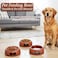 Pet feeding bowl for Medium to Large dogs, Durable plastic with non-slip, anti-skid, Spill-proof, Stable base, 30 cm Dog food dish for Dry, Wet Food &amp; Water, Lightweight, Easy to clean (Chocolate)