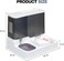 Cat feeder with Water dispenser, Food container, Ceramic bowl, and Anti-spill design, 2-in-1 Automatic pet feeding station for Cats &amp; Small dogs, Detachable &amp; Easy to clean, 30 cm (Grey)