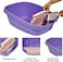 Cat litter box with Scoop &amp; Holder, Open top high, Easy to clean, and Design for Kittens to Adult cats, 59 cm Kitty litter tray with High fence, Ant-spill and Durable Plastic litter box (PURPLE)