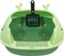 Enclosed cat litter  box with Scoop, Durable plastic &amp; High sided, 46 cm Kitty litter tray with Removable Grid, Anti-splash, Detachable and Easy to clean, Ideal for Kitten to large Indoor cats (Green)