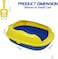 Cat litter box with Durable plastic, light weight and cat attractive design, 37 cm Kitty litter tray for Kitten indoor cats, High sides, Scoop and Anti-splash, Open top and Mess control (Yellow)