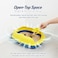 Cat litter box with Durable plastic, light weight and cat attractive design, 37 cm Kitty litter tray for Kitten indoor cats, High sides, Scoop and Anti-splash, Open top and Mess control (Yellow)