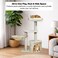 Multi-level cat tree with Padded perch, Cozy hammock, Enclosed condo, and Natural sisal scratching post, Soft-plush cat activity tower for Indoor cats &amp; Kittens, Easy to assemble, 84 cm (Beige)