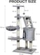 Cat tree tower for Indoor cats &amp; Kittens, Multi-level cat tree activity center with Enclosed cat condo, Plush perch, Cozy Hammock, Sisal scratching post, and Ladder, Easy assembly, 118 cm (Grey)