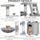 Cat tree tower for Indoor cats &amp; Kittens, Multi-level cat tree activity center with Enclosed cat condo, Plush perch, Cozy Hammock, Sisal scratching post, and Ladder, Easy assembly, 118 cm (Grey)