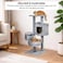 Cat tree with Plush perch, Interactive hanging toys, Sisal scratching post, Cozy cat house &amp; Tunnel, Stable indoor cat play tower for Kittens &amp; Adult cats, Easy to assemble, 90 cm (Grey)