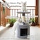 Compact cat tower with Scratch pole, Anti-scratch and Cat nail care post, 59 cm Protect furniture for Indoor cats and kittens, Small cat tree with Resting platform, Cozy Condo and Hanging Toy (Grey)