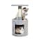Compact cat tower with Scratch pole, Anti-scratch and Cat nail care post, 59 cm Protect furniture for Indoor cats and kittens, Small cat tree with Resting platform, Cozy Condo and Hanging Toy (Grey)
