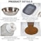 Automatic cat food and water dispenser set, Gravity-fed feeder with Large storage capacity, Stainless steel bowl, and Non-slip base, Suitable for Indoor cats &amp; Small pets, Easy to clean, 25 cm (White)