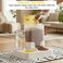 Automatic cat feeder with Water dispenser, Food storage, Stainless steel bowl, and Non-slip base, 2-in-1 Gravity fed food and water bowl for Indoor cats and Small pets, Easy to clean 25 cm (Yellow)
