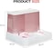 Automatic Cat feeder &amp; Water dispenser set for Indoor cats &amp; Small pets, 2-in-1 pet food feeder with Food container, water tank, Dual bowl design, and Non-slip base, Easy to clean, 30 cm (Pink)