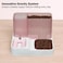 Automatic Cat feeder &amp; Water dispenser set for Indoor cats &amp; Small pets, 2-in-1 pet food feeder with Food container, water tank, Dual bowl design, and Non-slip base, Easy to clean, 30 cm (Pink)