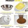 Automatic cat food and water dispenser set, Pet feeder with Large storage capacity, Stainless steel bowl, and Non-slip base, Suitable for Indoor cats &amp; Small pets, Easy to clean, 25 cm (Yellow)