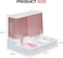 Cat feeder with Water dispenser, Food container, Ceramic bowl, and Anti-spill design, 2-in-1 Automatic pet feeding station for Cats &amp; Small dogs, Detachable &amp; Easy to clean, 30 cm (Pink)