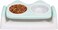 Elevated pet feeder for indoor cats &amp; kittens, Double bowl plastic feeding station with Non-slip base, Ergonomic raised stand for improved posture, Easy to clean, 33 cm (GREEN)