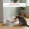 Elevated pet feeder for indoor cats &amp; kittens, Double bowl plastic feeding station with Non-slip base, Ergonomic raised stand for improved posture, Easy to clean, 33 cm (PINK)