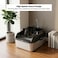 Stainless steel cat litter box for Indoor cats, Durable rustproof cat toilet with Splash guard design, Odor-resistant, Non-stick surface, and Grid design, Easy to clean, 45 cm (BLACK)