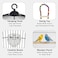 Metal Bird Cage with Durable, Hanging Hook, Feeders and Play Toy, 70 cm Spacious Indoor Bird House For Parrots, Budgies and Small Birds, Portable and Easy to Carry for Outdoor Activity (Black)
