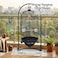 Metal Bird Cage with Durable, Hanging Hook, Feeders and Play Toy, 70 cm Spacious Indoor Bird House For Parrots, Budgies and Small Birds, Portable and Easy to Carry for Outdoor Activity (Black)