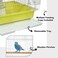 Small bird cage with Perches, Feeders and Swing, Ideal for Parakeets, Lovebirds, and Small Parrots, 62 cm Metal bird cage with Hanging, Pull-out tray, Portable, Durable and Top-Roof Design (Yellow)