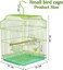Small Bird Cage with Metal Wire, Ideal for Budgies, Small Parrots, and Parakeets, 45 cm Portable cage for Indoor-Outdoor, Metal Bird cage with Hanging, Bottom tray, Perches, and Feeding bowls (Green)