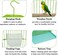 Small Bird Cage with Metal Wire, Ideal for Budgies, Small Parrots, and Parakeets, 45 cm Portable cage for Indoor-Outdoor, Metal Bird cage with Hanging, Bottom tray, Perches, and Feeding bowls (Green)