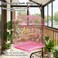 Small Bird Cage with Metal Wire, Ideal for Budgies, Small Parrots, and Parakeets, 45 cm Portable cage for Indoor-Outdoor, Metal Bird cage with Hanging, Bottom tray, Perches, and Feeding bowls (Pink)