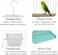 Small Bird Cage with Metal Wire, Ideal for Budgies, Small Parrots, and Parakeets, 45 cm Portable cage for Indoor-Outdoor, Metal Bird cage with Hanging, Bottom tray, Perches, and Feeding bowls (White)