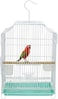 Small Bird Cage with Metal Wire, Ideal for Budgies, Small Parrots, and Parakeets, 45 cm Portable cage for Indoor-Outdoor, Metal Bird cage with Hanging, Bottom tray, Perches, and Feeding bowls (White)