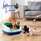 Cat toilet with Open top design, High back and Built-in Scoop, 46 cm cat litter box for Kitten to Adult cats, Kitty litter box with Leakproof base, Detachable, Mess control and Easy to control (BLUE)
