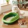 Cat litter tray with Splash Guard, Attached Scoop, &amp; Removable Rim, 58 cm Open Litter Pan for Small to Adult Indoor cats, Mess Free, &amp; Easy Maintenance, Kitty tray with Durable, &amp; Light weight (Green)