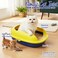 Cat litter tray with Splash Guard, Attached Scoop, &amp; Removable Rim, 58 cm Open Litter Pan for Small to Adult Indoor cats, Mess Free, &amp; Easy Maintenance, Kitty tray with Light weight (Yellow)