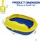 Cat litter tray with Splash Guard, Attached Scoop, &amp; Removable Rim, 37 cm Open Litter Pan for Kitten Indoor cats, Mess Free, &amp; Easy Maintenance, Kitty tray with Durable, and Light weight (Yellow)