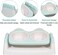 Elevated cat food and water bowl set for Indoor cats &amp; Kittens, Durable plastic pet feeder with Dual bowls, Non-toxic materials, and Anti-slip base, Easy to clean, 33 cm (GREEN)